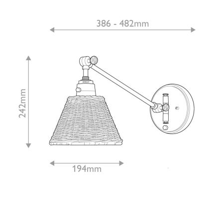 Hinkley - Wandspot ARTI 1xE27/60W/230V zwart/bruin