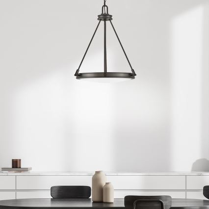 Hinkley - Kroonluchter met ketting COLLIER 4xE14/40W/230V Ø 54,3 cm zwart