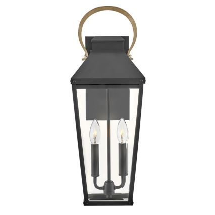 Hinkley - Buitenwandlamp DAWSON L 2xE14/40W/230V IP44 zwart
