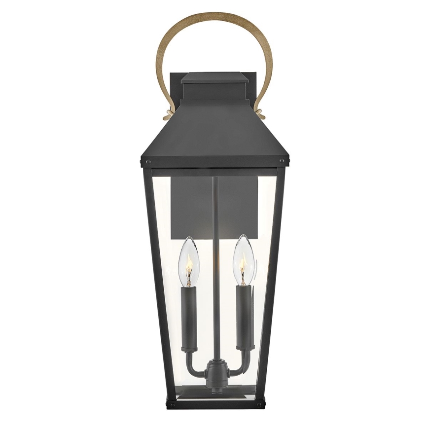 Hinkley - Buitenwandlamp DAWSON L 2xE14/40W/230V IP44 zwart