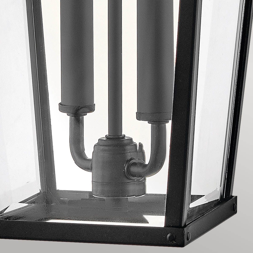 Hinkley - Buitenwandlamp DAWSON L 2xE14/40W/230V IP44 zwart
