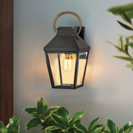 Hinkley - Buitenwandlamp DAWSON M 1xE27/60W/230V IP44 zwart