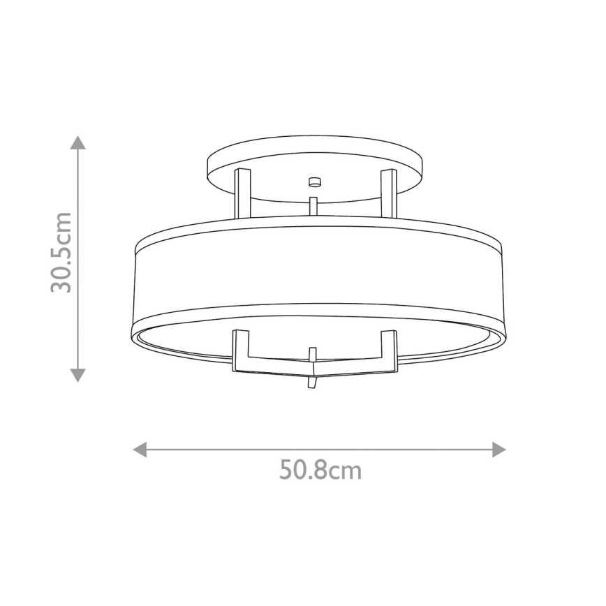 Hinkley - Plafondlamp HAMPTON 3xE27/60W/230V Ø 50,8 cm goudkleurig