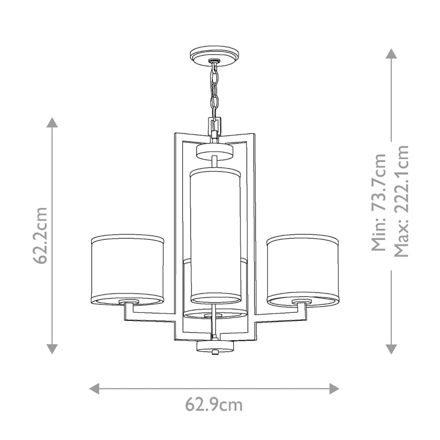 Hinkley - Kroonluchter met ketting HAMPTON 4xE27/60W/230V goud
