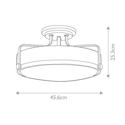 Hinkley - Opbouwkroonluchter HARPER 3xE27/60W/230V Ø 45,6 cm glanzend chroom