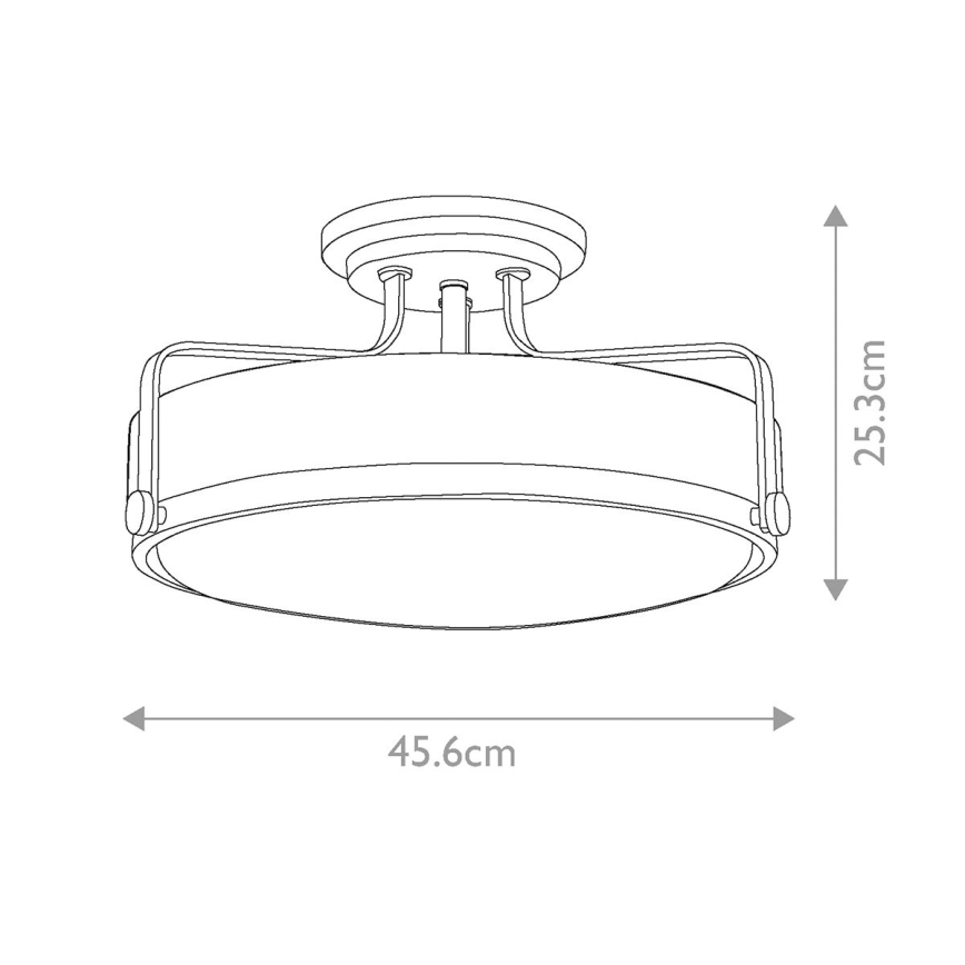Hinkley - Opbouwkroonluchter HARPER 3xE27/60W/230V Ø 45,6 cm glanzend chroom