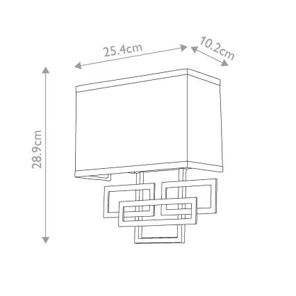 Hinkley - Wandlamp LANZA 2xE14/60W/230V bronskleurig