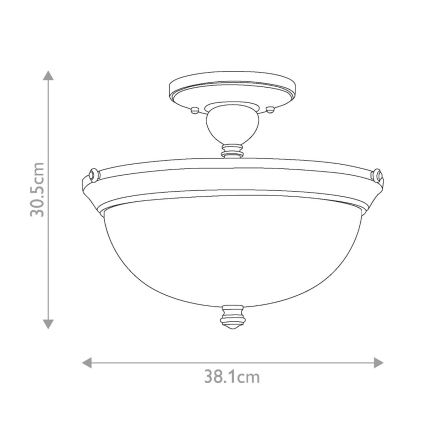 Hinkley - Bevestigde hanglamp MAYFLOWER 3xE27/60W/230V