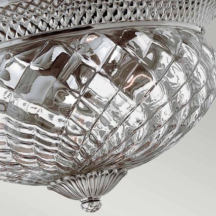 Hinkley - Plafondlamp PLANTATION 3xE27/60W/230V zilver
