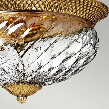 Hinkley - Plafondlamp PLANTATION 3xE27/60W/230V goud