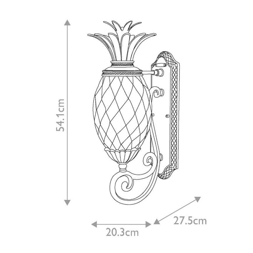 Hinkley - Wandlamp PLANTATION 1xE27/40W/230V brons