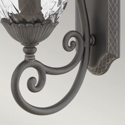 Hinkley - Wandlamp PLANTATION 1xE27/40W/230V zwart