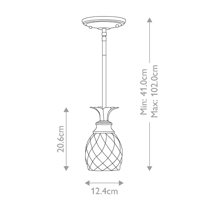 Hinkley - Hanglamp met vaste pendel PLANTATION 1xE27/60W/230V goud