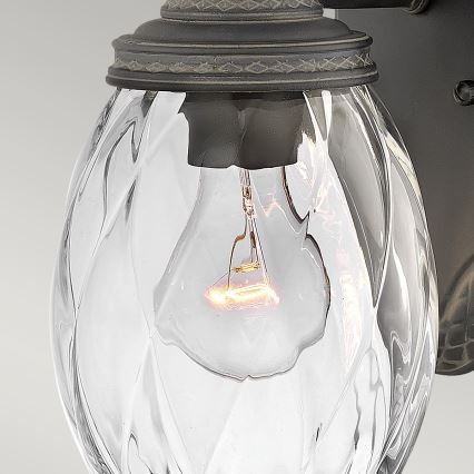 Hinkley - Wandlamp voor buiten PLANTATION 1xE27/40W/230V IP44 zwart