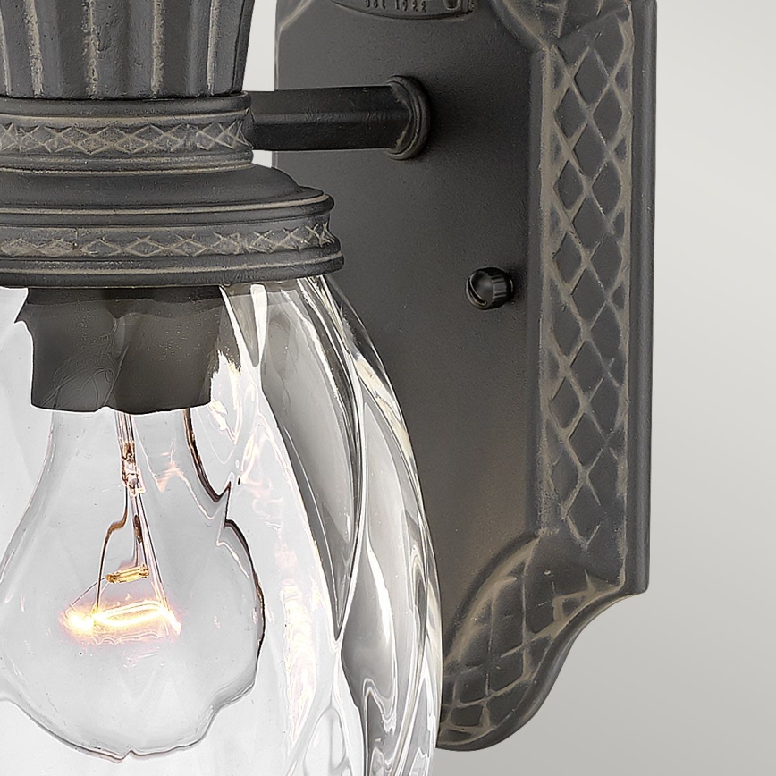 Hinkley - Wandlamp voor buiten PLANTATION 1xE27/40W/230V IP44 zwart