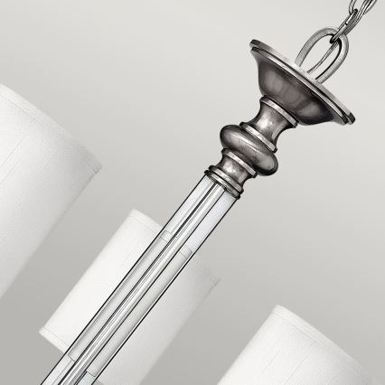 Hinkley - Kroonluchter aan ketting SUSSEX 5xE14/40W/230V mat chroom