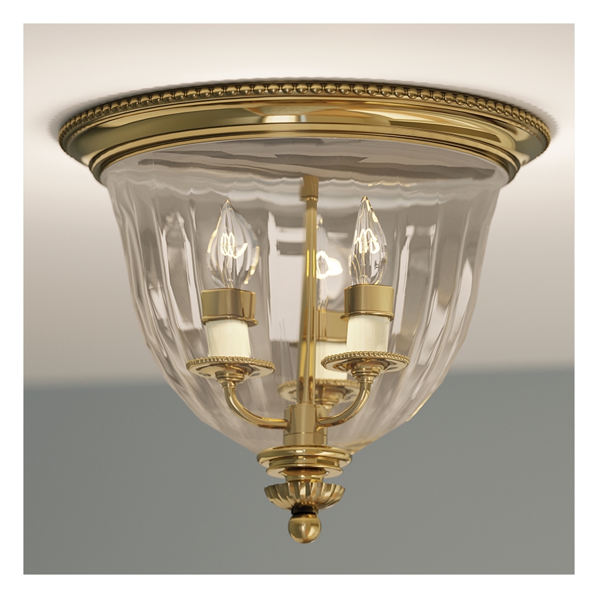 Hinkley - Plafondlamp CAMBRIDGE 3xE14/60W/230V gouden