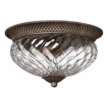 Hinkley - Plafondlamp PLANTATION 3xE27/60W/230V brons
