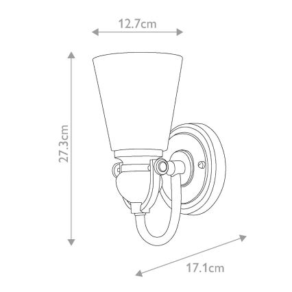 Hinkley - Wandlamp MAYFLOWER 1xE27/100W/230V brons