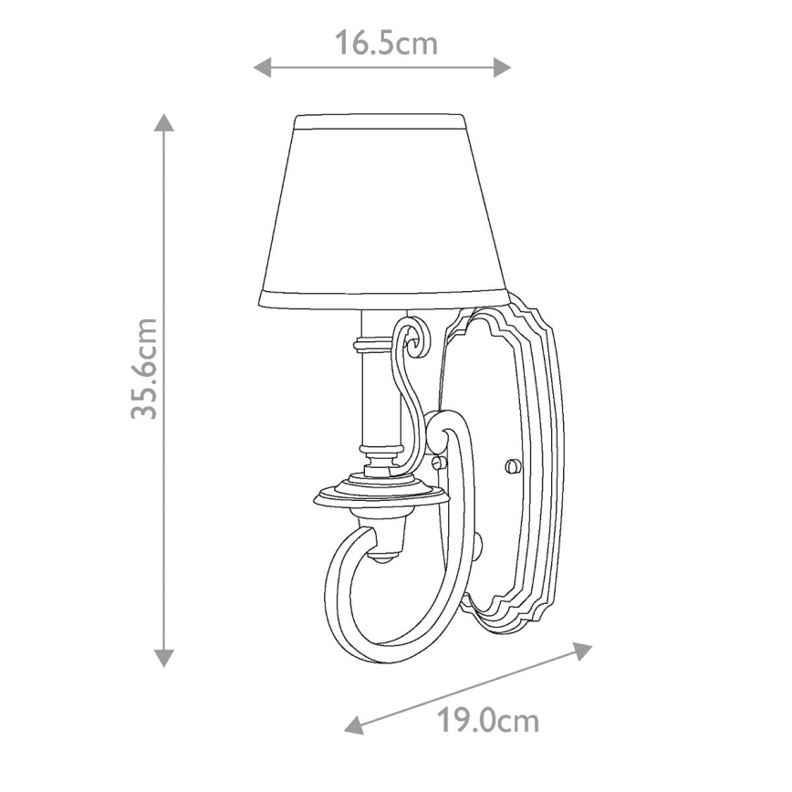 Hinkley - Wandlamp PLYMOUTH 1xE14/60W/230V brons