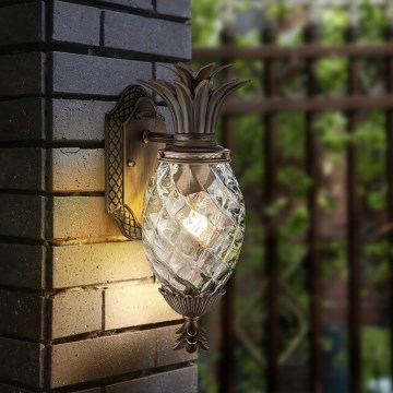 Hinkley - Wandlamp voor buiten PLANTATION 1xE27/40W/230V IP44 brons