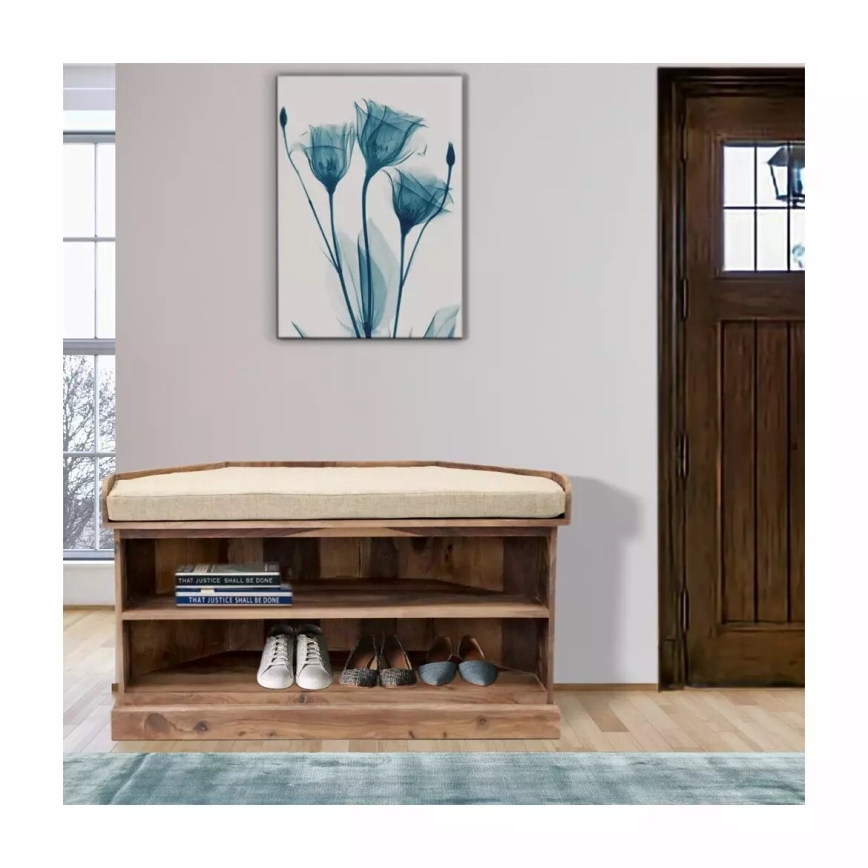 Hoek shoe cabinet RAMI 60x105 cm massief hout/palissander