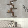 Hoek wandplank CANIKO 109x51,5 cm bruin