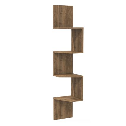 Hoek Wandplank DESALDO 155,2x29,6 cm bruin