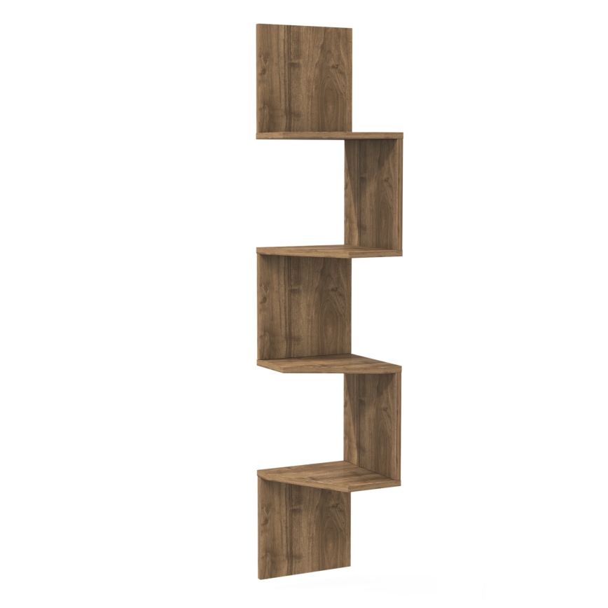 Hoek Wandplank DESALDO 155,2x29,6 cm bruin