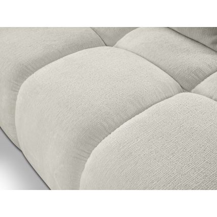 Uitschuifbare hoekbank met opbergruimte, L-vorm, ALMADA links, beige