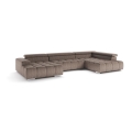 Hoekbank in U-vorm TROPEA rechts beige