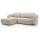 Hoekbank met slaapfunctie en opbergruimte in L-vorm OLBIA links beige