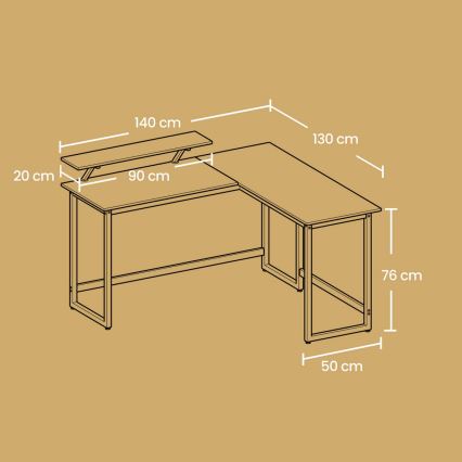 Hoekbureau SOLEA, zwart
