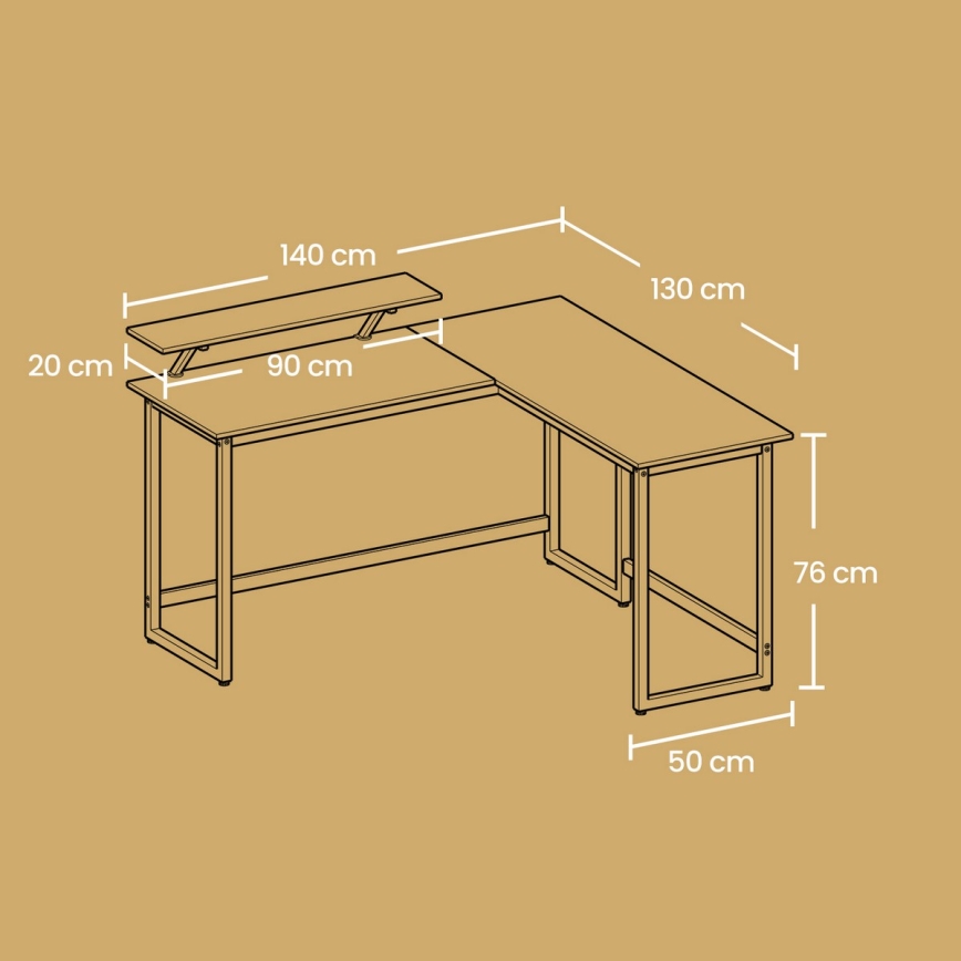 Hoekbureau SOLEA, zwart