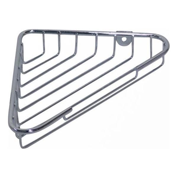 Hoekdoucheplank 14x21,5 cm glanzend chroom