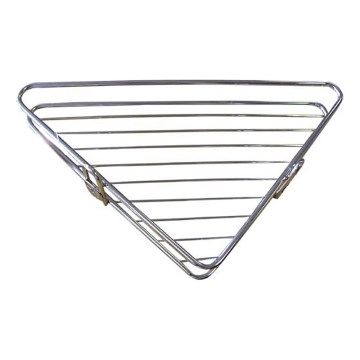 Hoekdoucheplank 25x34 cm glanzend chroom