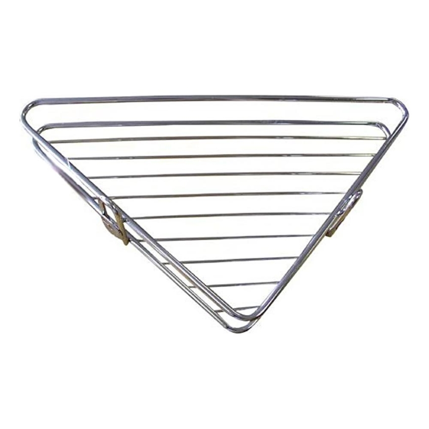 Hoekdoucheplank 25x34 cm glanzend chroom