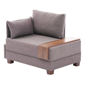 Hoekfauteuil TULA bruin links