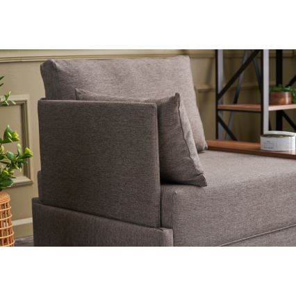 Hoekfauteuil TULA bruin links