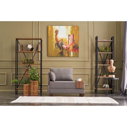 Hoekfauteuil TULA bruin links