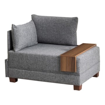 Hoekfauteuil TULA grijs links