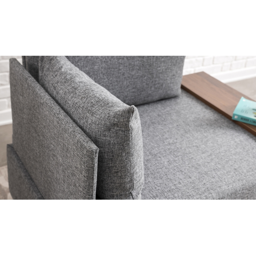 Hoekfauteuil TULA grijs links