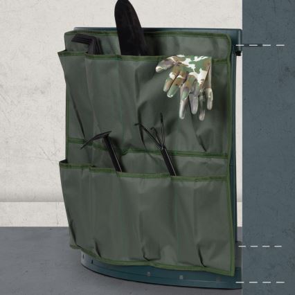 Hoekhouder voor tuingereedschap 43x43x59 cm, groen