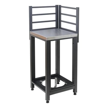 Hoekmodule voor buiten 47x47x123 cm zwart/roestvrij staal