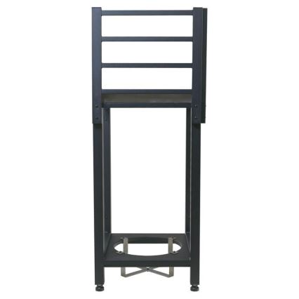 Hoekmodule voor buiten 47x47x123 cm zwart/roestvrij staal