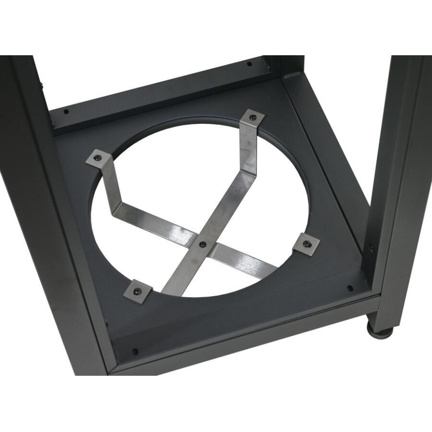 Hoekmodule voor buiten 47x47x123 cm zwart/roestvrij staal
