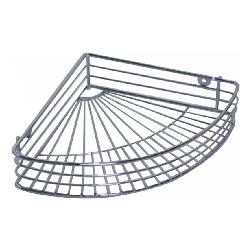 Hoekplank voor in de douche 22,7x31,5 cm glanzend chroom