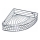 Hoekplank voor in de douche 22,7x31,5 cm glanzend chroom