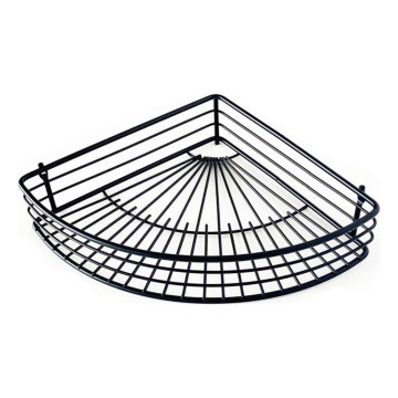 Hoekplank voor in de douche 22,7x31,5 cm, zwart