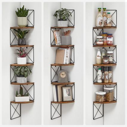 Hoekwandplank SNAKE bruin/zwart